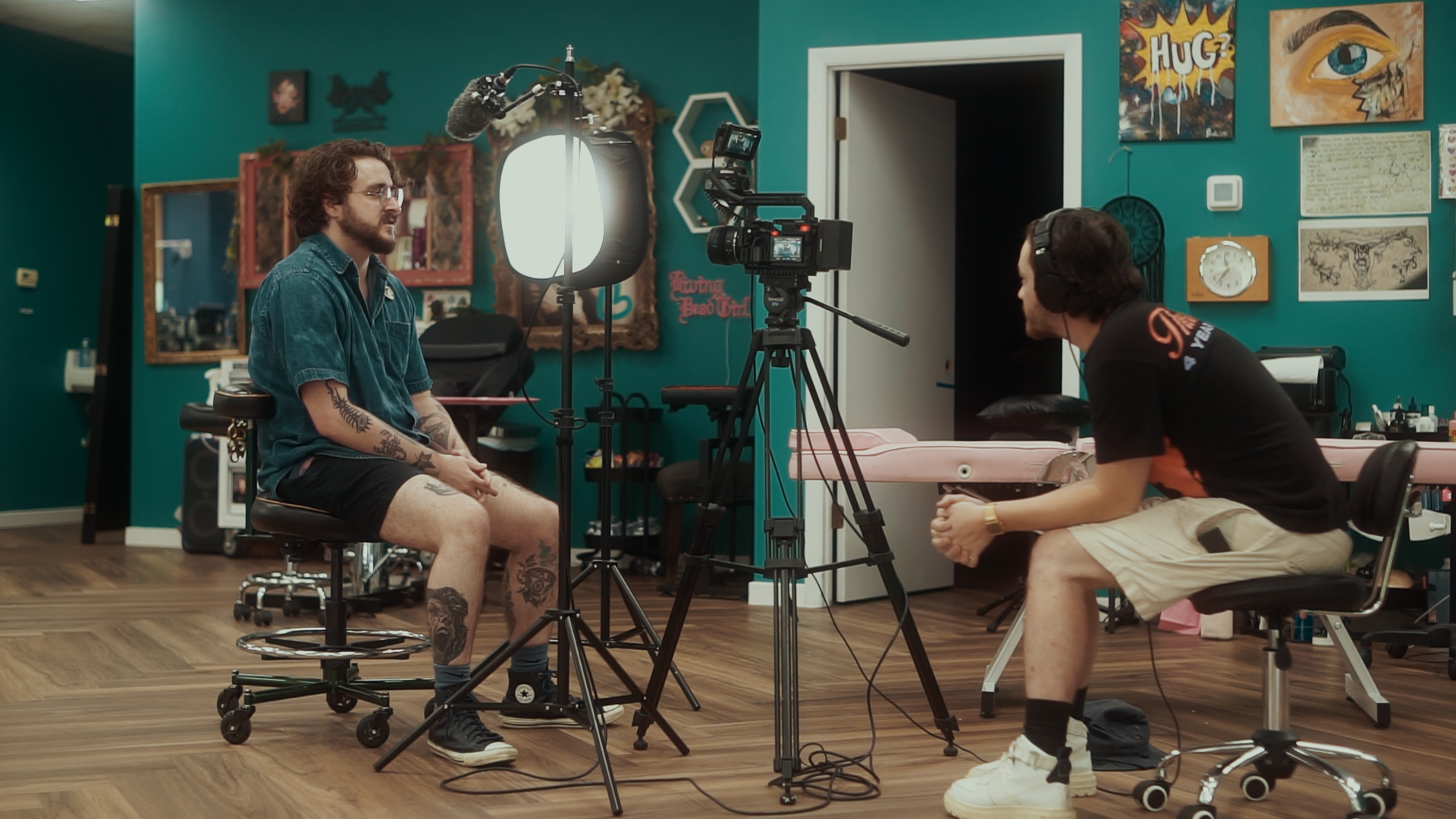 Behind the scenes on a Burning Grain shoot